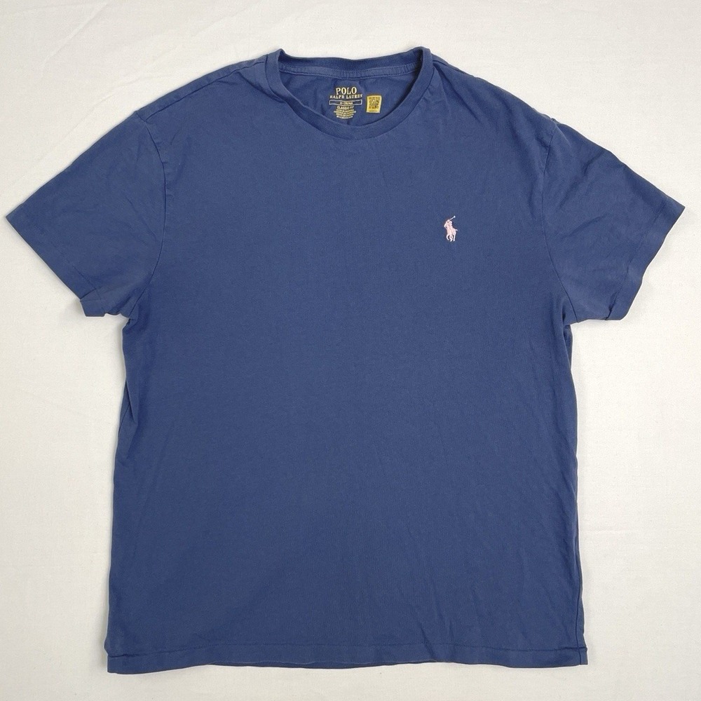 Polo Ralph Lauren Mens Classic Fit Short Sleeve Chrew Neck T Shirt Navy M